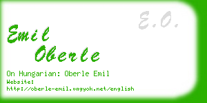 emil oberle business card